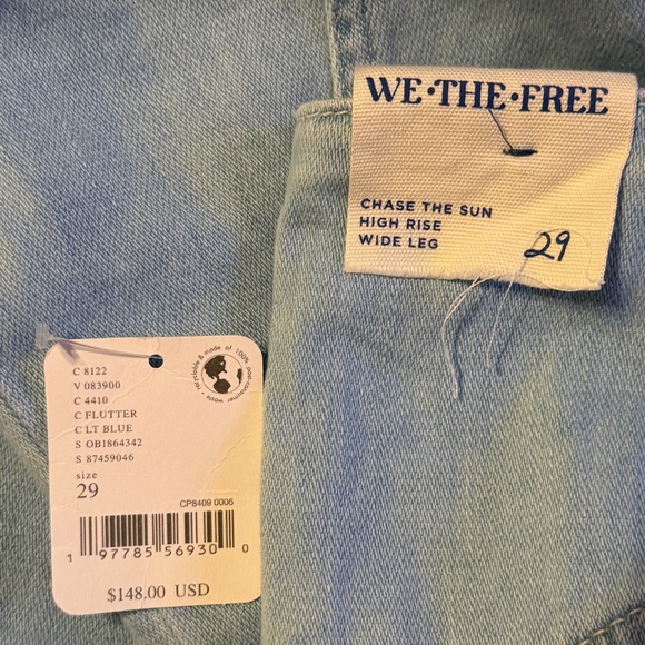 We The Free Sky Blue Flare Jeans - Picture 7 of 8